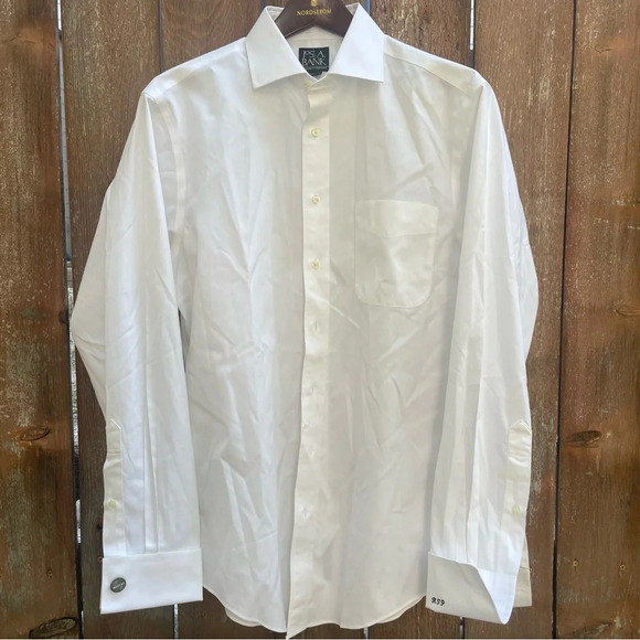 Jos‎ A Bank Men’s White Button Down Dress Shirt Travelers Collection - Picture 1 of 6